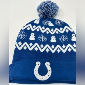 Indianapolis Colts Winter Knit Pom Hat Beanie Snowmen